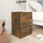 Mesita de noche madera contrachapada roble ahumado 38x35x56 cm de vidaXL, Mesitas de noche - Ref: Foro24-815321, Precio: 48,5...