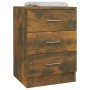 Mesita de noche madera contrachapada roble ahumado 38x35x56 cm de vidaXL, Mesitas de noche - Ref: Foro24-815321, Precio: 48,5...