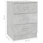 Bedside tables 2 units concrete gray chipboard 38x35x56cm by vidaXL, Nightstands - Ref: Foro24-800459, Price: 75,38 €, Discou...