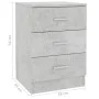 Bedside tables 2 units concrete gray chipboard 38x35x56cm by vidaXL, Nightstands - Ref: Foro24-800459, Price: 74,48 €, Discou...