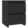 Black chipboard bedside table 30x30x40 cm by vidaXL, Nightstands - Ref: Foro24-800515, Price: 39,37 €, Discount: %