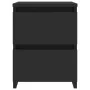 Black chipboard bedside table 30x30x40 cm by vidaXL, Nightstands - Ref: Foro24-800515, Price: 39,37 €, Discount: %
