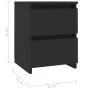 Mesita de noche aglomerado negra 30x30x40 cm de vidaXL, Mesitas de noche - Ref: Foro24-800515, Precio: 39,42 €, Descuento: %