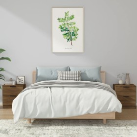 Nachttische 2 Stück braunes Eichensperrholz von vidaXL, Nachttische - Ref: Foro24-817038, Preis: 82,90 €, Rabatt: %