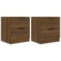 Nachttische 2 Stück braunes Eichensperrholz von vidaXL, Nachttische - Ref: Foro24-817038, Preis: 82,90 €, Rabatt: %