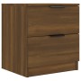 Nachttische 2 Stück braunes Eichensperrholz von vidaXL, Nachttische - Ref: Foro24-817038, Preis: 82,90 €, Rabatt: %