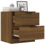 Nachttische 2 Stück braunes Eichensperrholz von vidaXL, Nachttische - Ref: Foro24-817038, Preis: 82,90 €, Rabatt: %