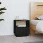 Mesita de noche madera maciza de pino negro 40x34x45 cm de vidaXL, Mesitas de noche - Ref: Foro24-818303, Precio: 41,72 €, De...