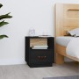 Solid black pine wood bedside table 40x34x45 cm by vidaXL, Nightstands - Ref: Foro24-818303, Price: 46,83 €, Discount: %