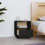 Mesita de noche madera maciza de pino negro 40x34x45 cm de vidaXL, Mesitas de noche - Ref: Foro24-818303, Precio: 41,72 €, De...