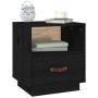 Nachttisch aus massivem schwarzem Kiefernholz, 40 x 34 x 45 cm von vidaXL, Nachttische - Ref: Foro24-818303, Preis: 46,83 €, ...