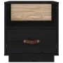 Mesita de noche madera maciza de pino negro 40x34x45 cm de vidaXL, Mesitas de noche - Ref: Foro24-818303, Precio: 41,72 €, De...
