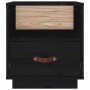 Nachttisch aus massivem schwarzem Kiefernholz, 40 x 34 x 45 cm von vidaXL, Nachttische - Ref: Foro24-818303, Preis: 46,83 €, ...