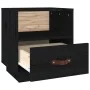 Mesita de noche madera maciza de pino negro 40x34x45 cm de vidaXL, Mesitas de noche - Ref: Foro24-818303, Precio: 41,72 €, De...