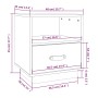 Nachttisch aus massivem schwarzem Kiefernholz, 40 x 34 x 45 cm von vidaXL, Nachttische - Ref: Foro24-818303, Preis: 46,83 €, ...
