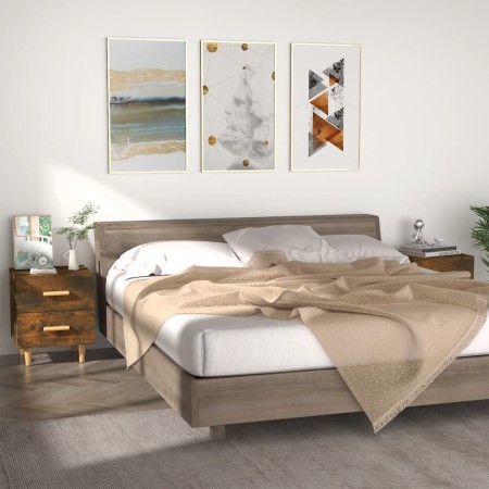 Bedside tables 2 units in smoked oak color 40x35x47.5 cm by vidaXL, Nightstands - Ref: Foro24-817286, Price: 57,50 €, Discoun...