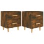 Bedside tables 2 units in smoked oak color 40x35x47.5 cm by vidaXL, Nightstands - Ref: Foro24-817286, Price: 57,50 €, Discoun...
