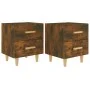 Bedside tables 2 units in smoked oak color 40x35x47.5 cm by vidaXL, Nightstands - Ref: Foro24-817286, Price: 57,00 €, Discoun...