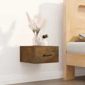 Smoked oak wall bedside table 35x35x20 cm by vidaXL, Nightstands - Ref: Foro24-817579, Price: 29,46 €, Discount: %