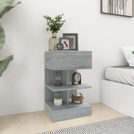 Sonoma gray plywood bedside table 40x35x65 cm by vidaXL, Nightstands - Ref: Foro24-816043, Price: 53,58 €, Discount: %