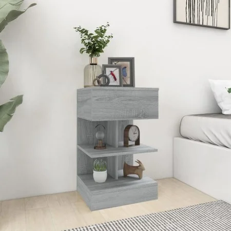 Sonoma gray plywood bedside table 40x35x65 cm by vidaXL, Nightstands - Ref: Foro24-816043, Price: 52,76 €, Discount: %