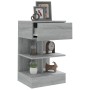 Sonoma gray plywood bedside table 40x35x65 cm by vidaXL, Nightstands - Ref: Foro24-816043, Price: 53,58 €, Discount: %