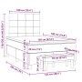 Cama box spring con colchón tela negro 120x190 cm