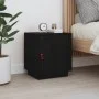 Solid black pine wood bedside table 40x34x45 cm by vidaXL, Nightstands - Ref: Foro24-818283, Price: 39,22 €, Discount: %