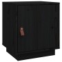 Mesita de noche madera maciza de pino negro 40x34x45 cm de vidaXL, Mesitas de noche - Ref: Foro24-818283, Precio: 44,04 €, De...