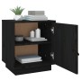 Mesita de noche madera maciza de pino negro 40x34x45 cm de vidaXL, Mesitas de noche - Ref: Foro24-818283, Precio: 44,04 €, De...