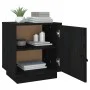 Nachttisch aus massivem schwarzem Kiefernholz, 40 x 34 x 45 cm von vidaXL, Nachttische - Ref: Foro24-818283, Preis: 39,22 €, ...