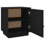 Nachttisch aus massivem schwarzem Kiefernholz, 40 x 34 x 45 cm von vidaXL, Nachttische - Ref: Foro24-818283, Preis: 39,22 €, ...