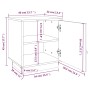 Mesita de noche madera maciza de pino negro 40x34x45 cm de vidaXL, Mesitas de noche - Ref: Foro24-818283, Precio: 44,04 €, De...