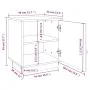 Nachttisch aus massivem schwarzem Kiefernholz, 40 x 34 x 45 cm von vidaXL, Nachttische - Ref: Foro24-818283, Preis: 39,22 €, ...