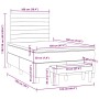 Cama box spring con colchón tela gris oscuro 120x190 cm