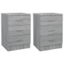 Nachttische 2 Stück graues Sonoma-Holz 38x35x56 cm von vidaXL, Nachttische - Ref: Foro24-815324, Preis: 111,04 €, Rabatt: %