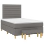 Cama box spring con colchón tela negro 120x190 cm