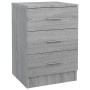 Nachttische 2 Stück graues Sonoma-Holz 38x35x56 cm von vidaXL, Nachttische - Ref: Foro24-815324, Preis: 111,04 €, Rabatt: %