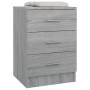 Nachttische 2 Stück graues Sonoma-Holz 38x35x56 cm von vidaXL, Nachttische - Ref: Foro24-815324, Preis: 111,04 €, Rabatt: %