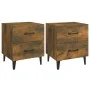 Bedside tables 2 units in smoked oak color 40x35x47.5 cm by vidaXL, Nightstands - Ref: Foro24-817292, Price: 69,14 €, Discoun...