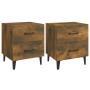 Nachttische 2 Einheiten Räuchereiche Farbe 40x35x47,5 cm von vidaXL, Nachttische - Ref: Foro24-817292, Preis: 69,88 €, Rabatt: %