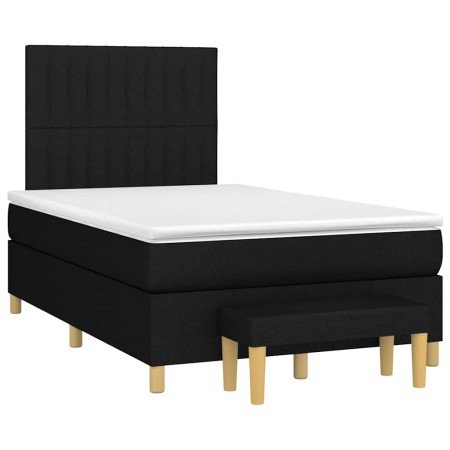 Cama box spring con colchón tela negro 120x190 cm en Camas y somieres | Comprar online en Foro24