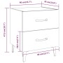 Nachttische 2 Einheiten Räuchereiche Farbe 40x35x47,5 cm von vidaXL, Nachttische - Ref: Foro24-817292, Preis: 69,88 €, Rabatt: %