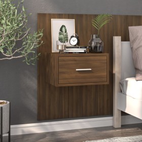 Mesita de noche de pared marrón roble de vidaXL, Mesitas de noche - Ref: Foro24-816956, Precio: 27,33 €