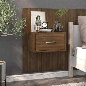 Oak brown wall bedside table by vidaXL, Nightstands - Ref: Foro24-816956, Price: 27,33 €, Discount: %