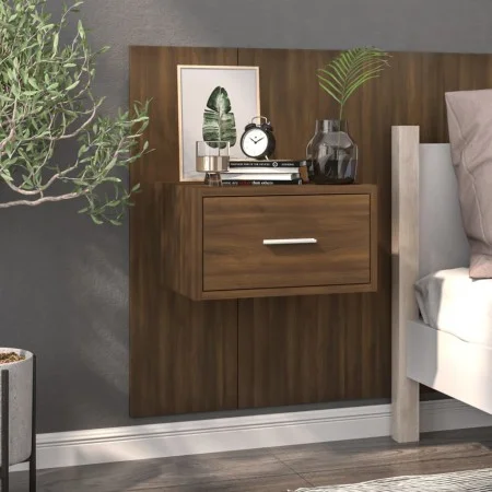 Mesita de noche de pared marrón roble de vidaXL, Mesitas de noche - Ref: Foro24-816956, Precio: 27,33 €, Descuento: %