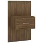 Mesita de noche de pared marrón roble de vidaXL, Mesitas de noche - Ref: Foro24-816956, Precio: 27,33 €, Descuento: %