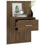 Eichenbrauner Wand-Nachttisch von vidaXL, Nachttische - Ref: Foro24-816956, Preis: 27,33 €, Rabatt: %