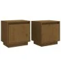 Bedside tables 2 units made of pine wood in honey brown color 40x30x40 cm by vidaXL, Nightstands - Ref: Foro24-813312, Price:...