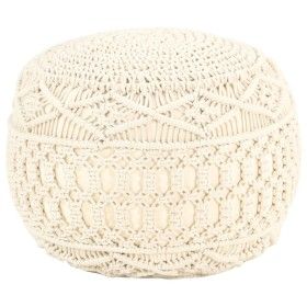 Handgefertigter Makramee-Puff aus Baumwolle 45x30 cm von vidaXL, Osmanen - Ref: Foro24-324001, Preis: 78,93 €, Rabatt: %